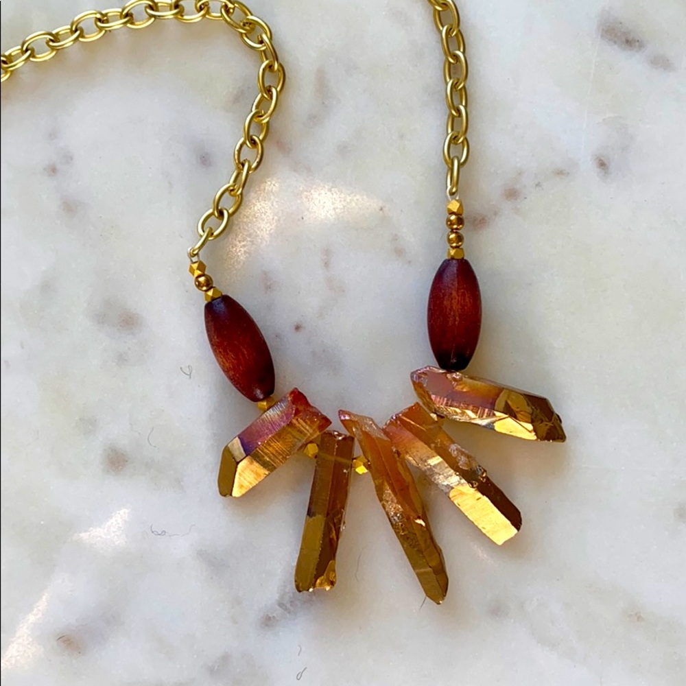 Aura quartz necklace